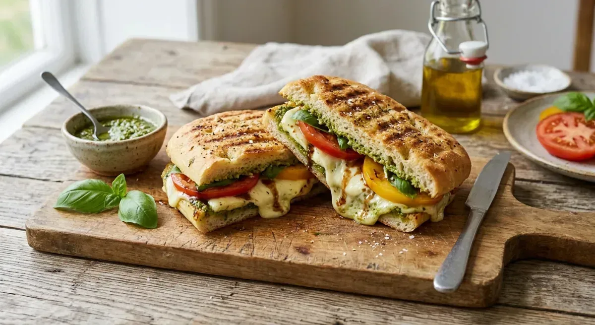 Italian Caprese Pesto Panini