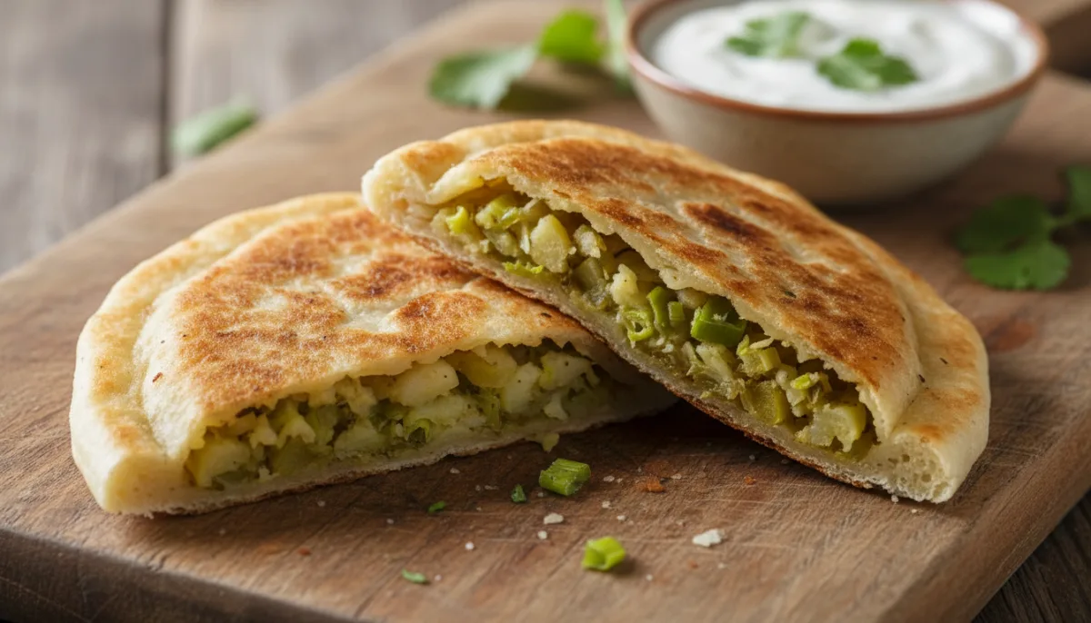 Afghan Bolani: Pan-Fried Flatbread with Potato and Leek Filling