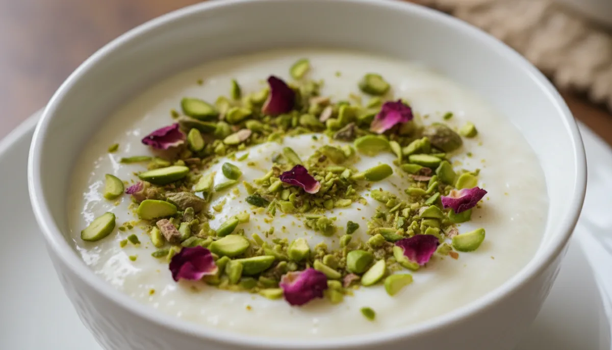 Creamy Afghan Firni: Rosewater & Cardamom Rice Pudding