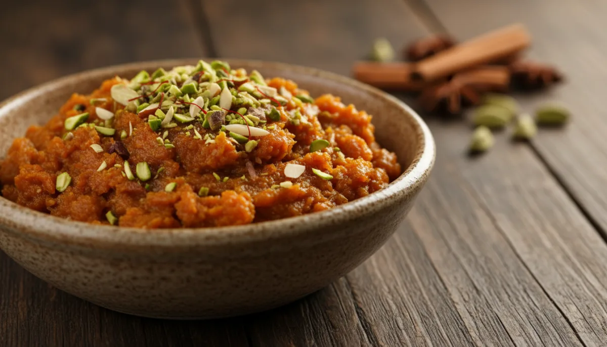 Afghan Halwa-e-Zardak: Spiced Carrot Halwa with Nuts