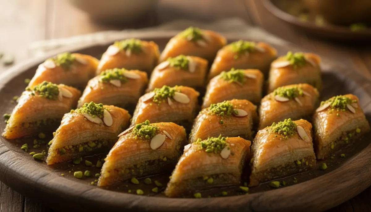 Afghan Pistachio and Almond Baklava (Baghlava)