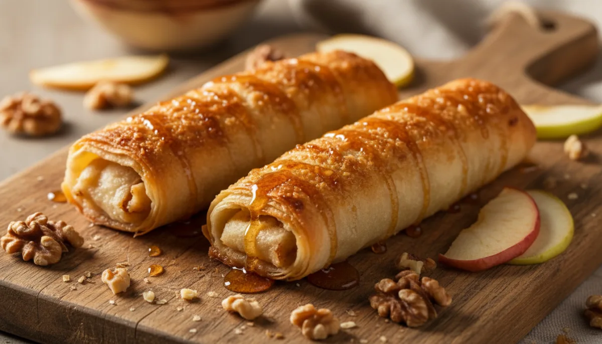 Albanian Apple Walnut Phyllo Rolls