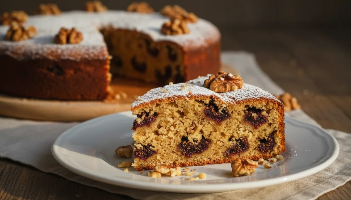 Pastel Albanés de Higos y Nueces