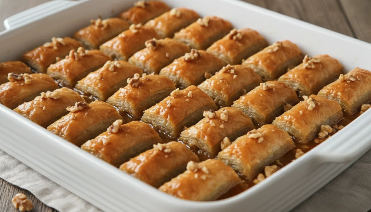 Albanian Honey Walnut Baklava Rolls