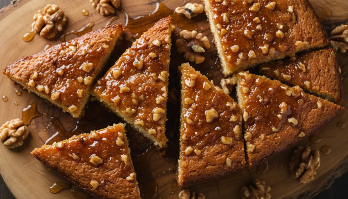 Albanian Honey Walnut Cake (Shendetlie)