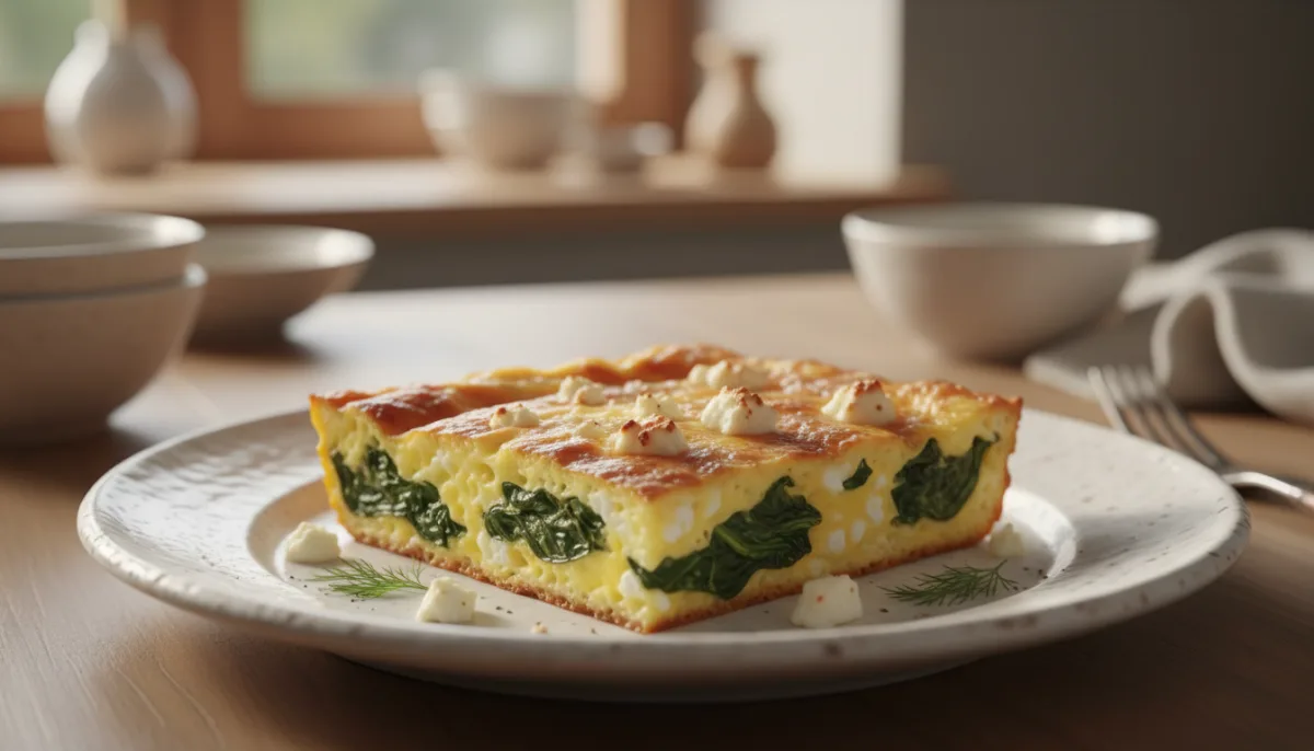Albanian Savory Egg and Feta Bake