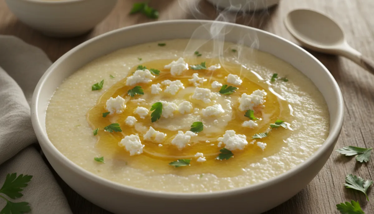Albanian Savory Semolina Porridge