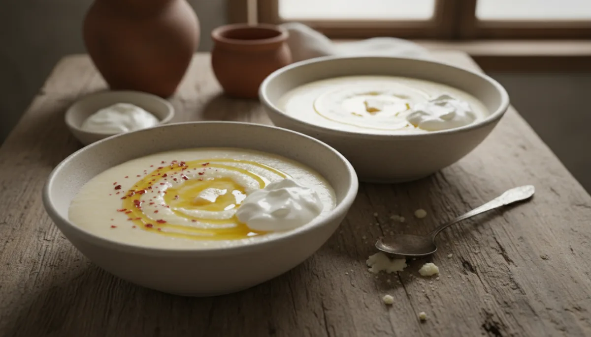 Albanian Savory Semolina Porridge (Qull)