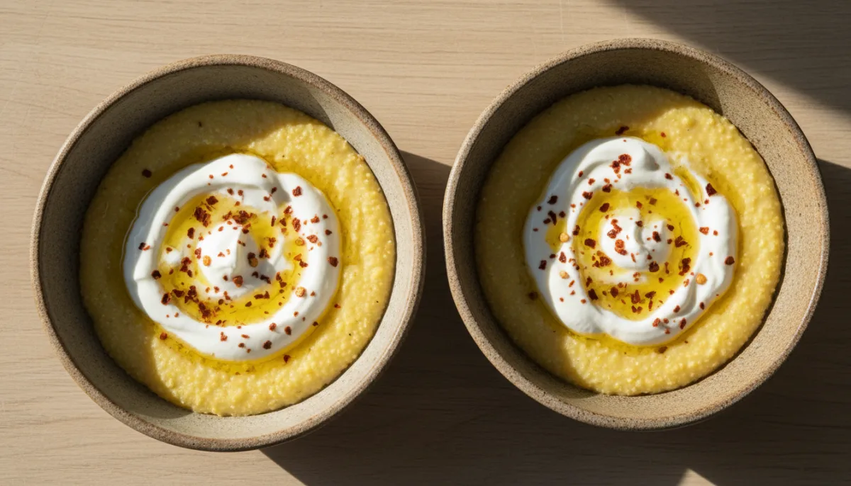 Albanian Savory Yogurt and Cornmeal Porridge (Qull me Kos)