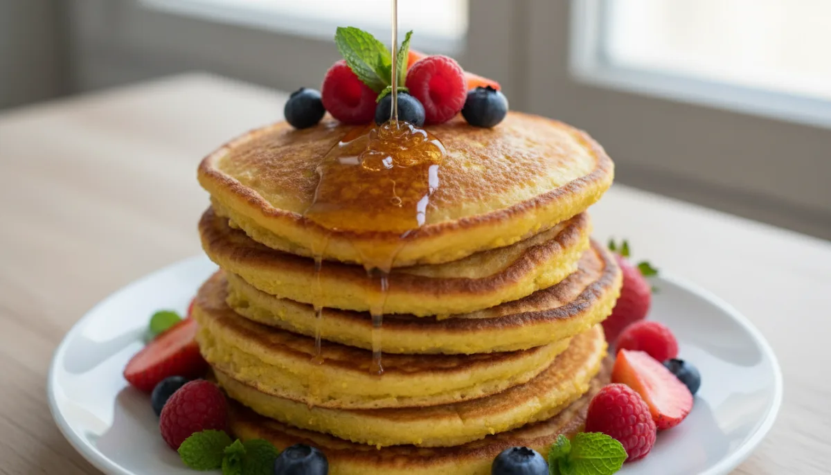 Albanian Yogurt and Cornmeal Pancakes