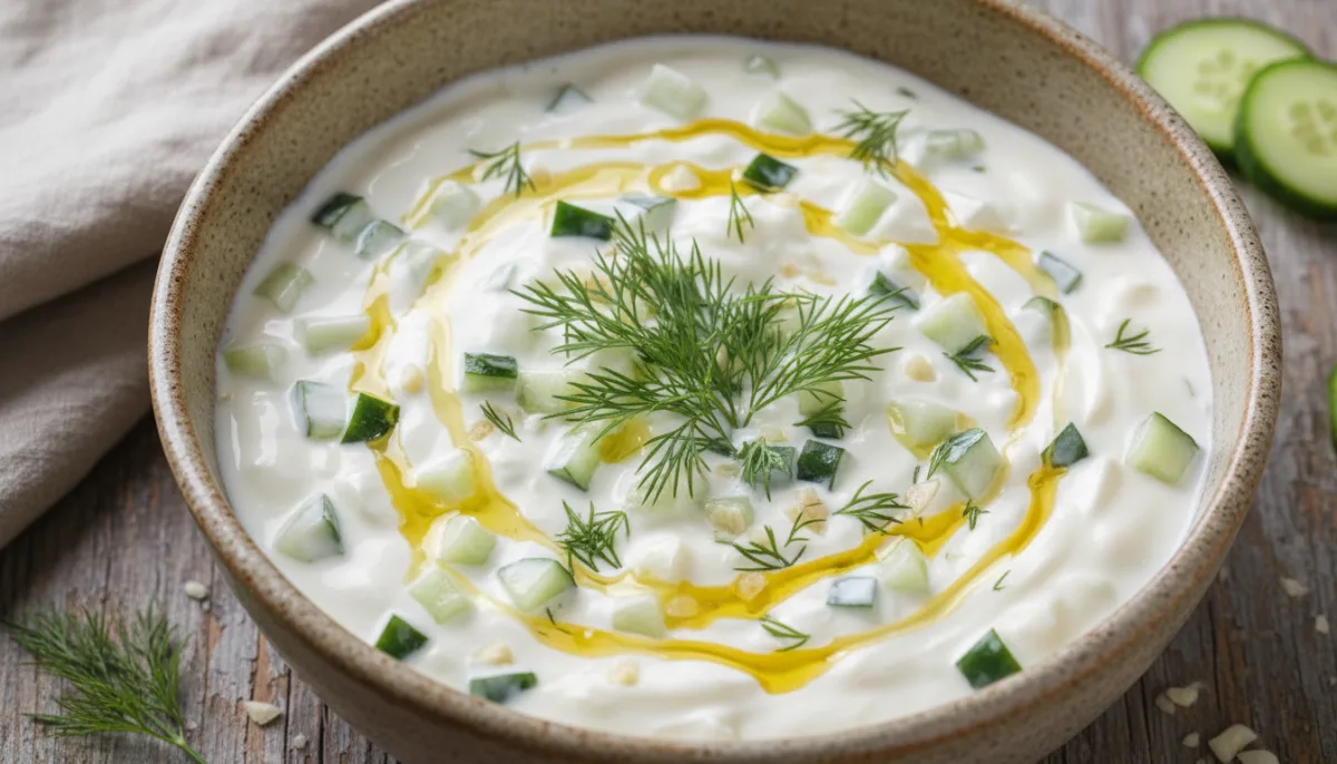 Albanian Yogurt and Cucumber Salad (Tarator)