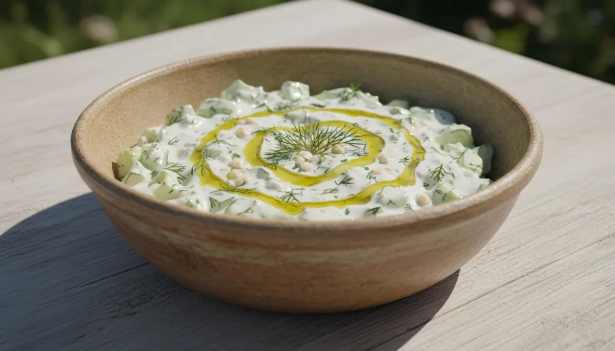 Albanian Yogurt and Cucumber Salad with Dill