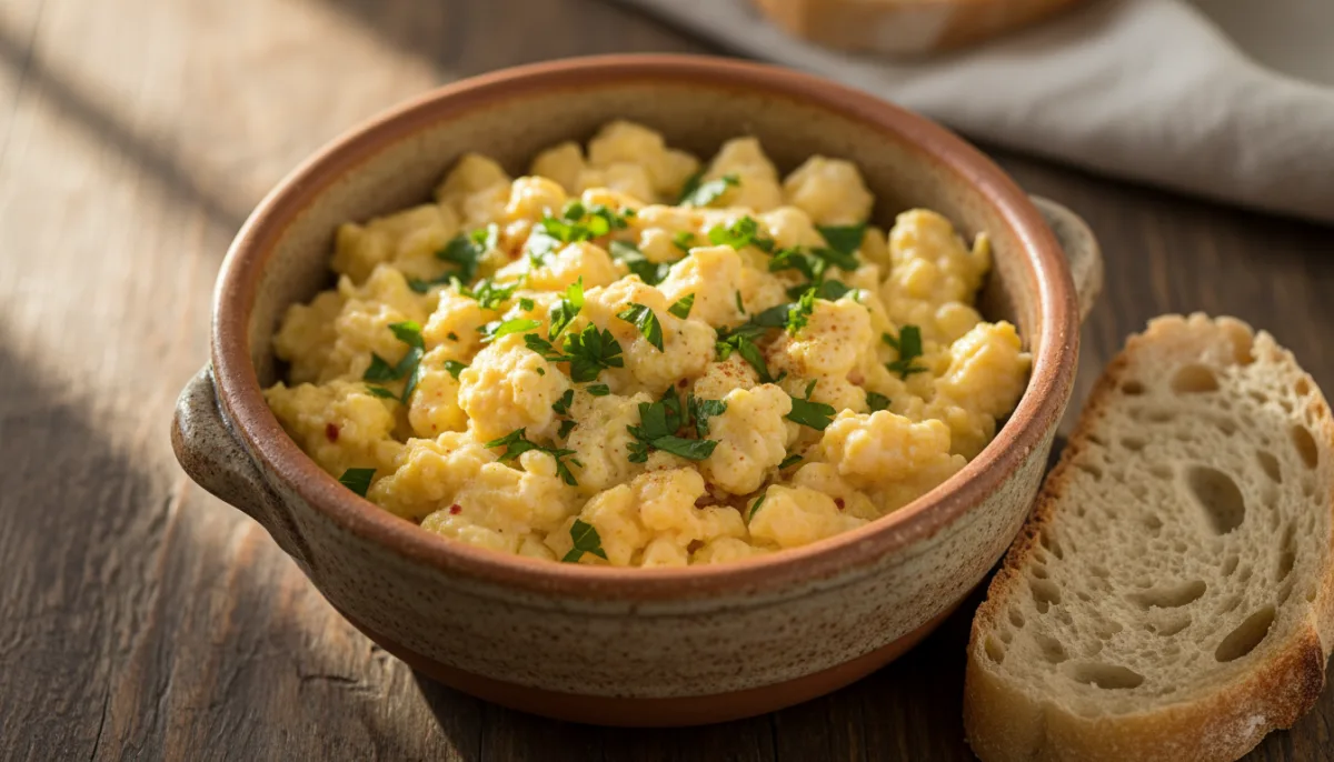 Albanian Yogurt and Egg Scramble (Fergesë me Vezë)