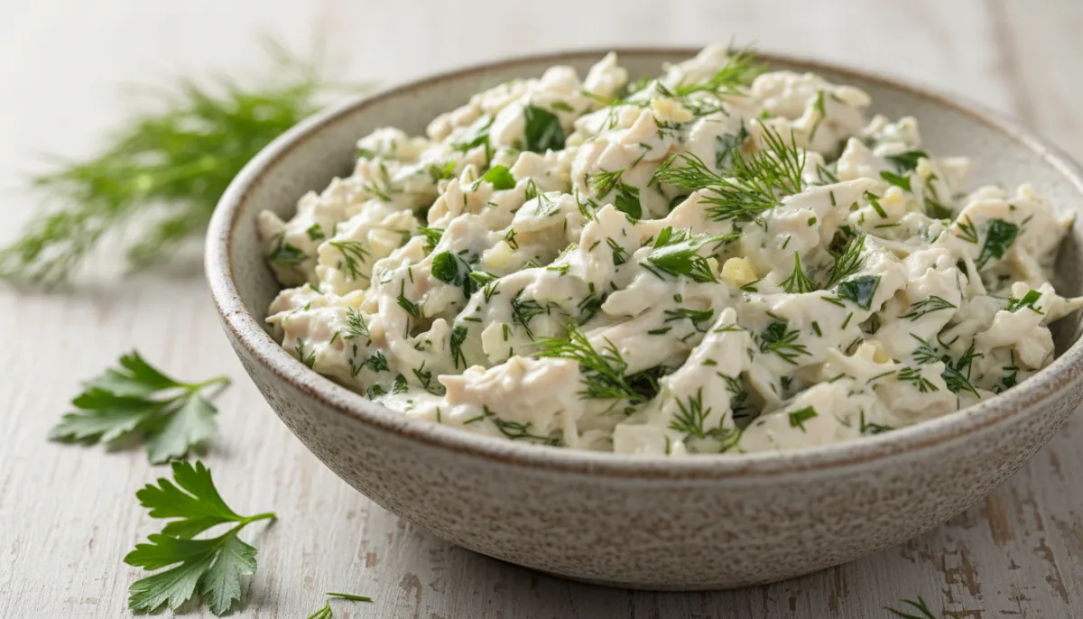 Albanian Yogurt and Herb Chicken Salad