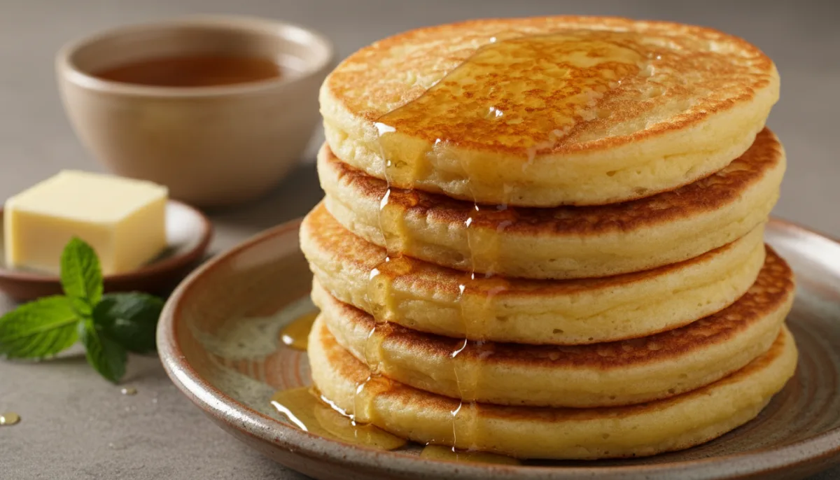 Algerian Khringos: Golden Semolina Pancakes with Honey Butter