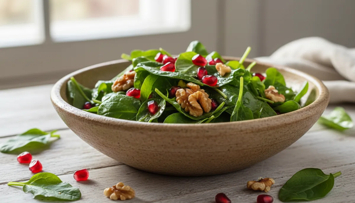 Aveluk Salad: Armenian Wild Sorrel with Walnuts and Pomegranate