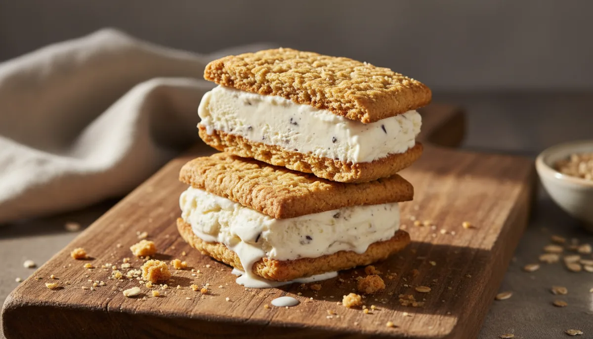 Anzac Biscuit Ice Cream Sandwiches