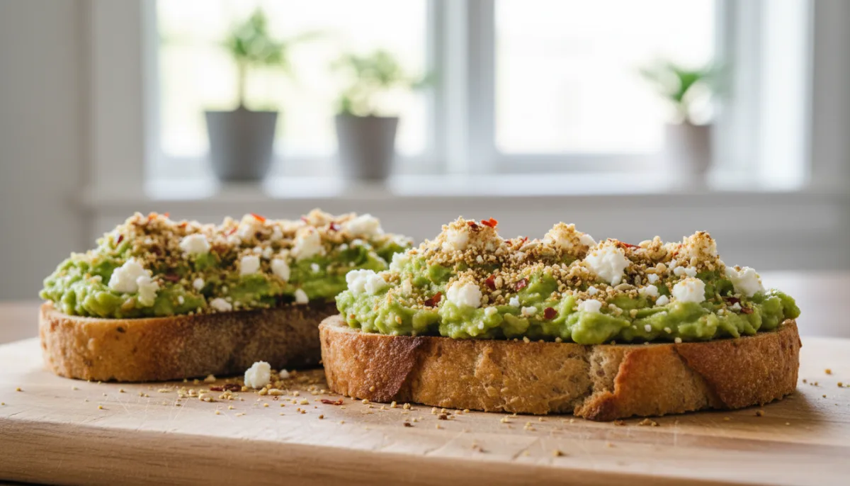 Aussie Smashed Avocado Toast with Feta and Dukkah