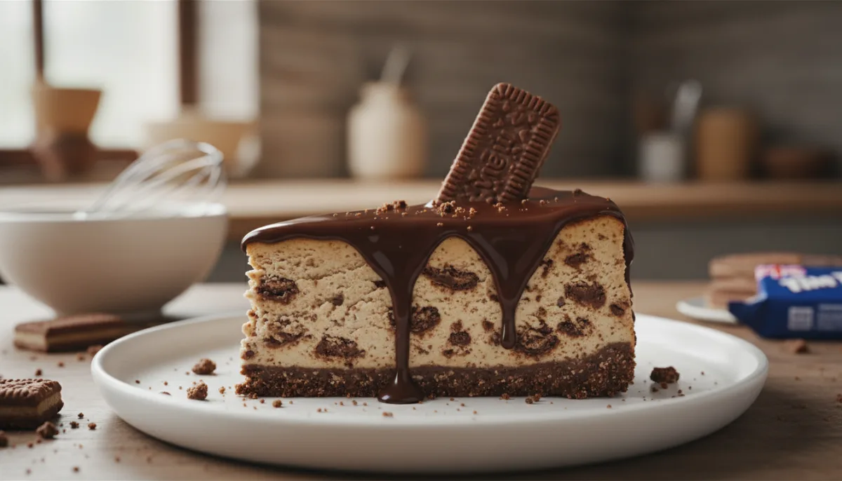 Cheesecake Decadente de Tim Tam com Ganache de Chocolate Rico