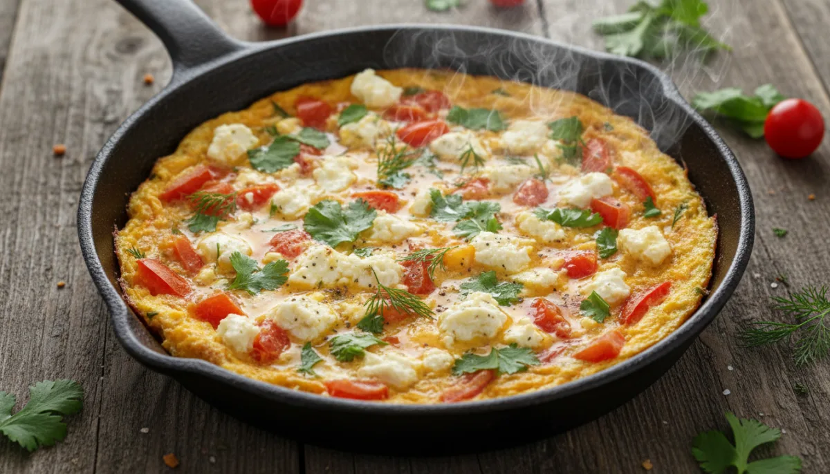 Syrdaq: Azerbaijani Cheese and Egg Scramble with Fresh Tomatoes