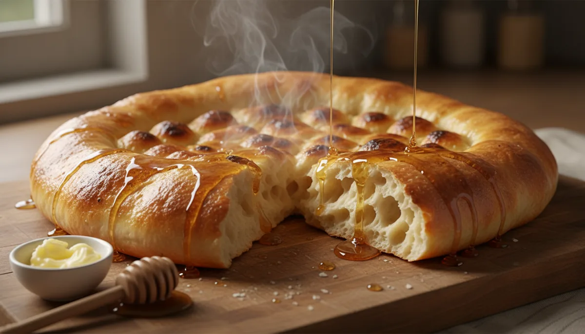 Azerbaijani Tendir Choreyi with Butter and Honey