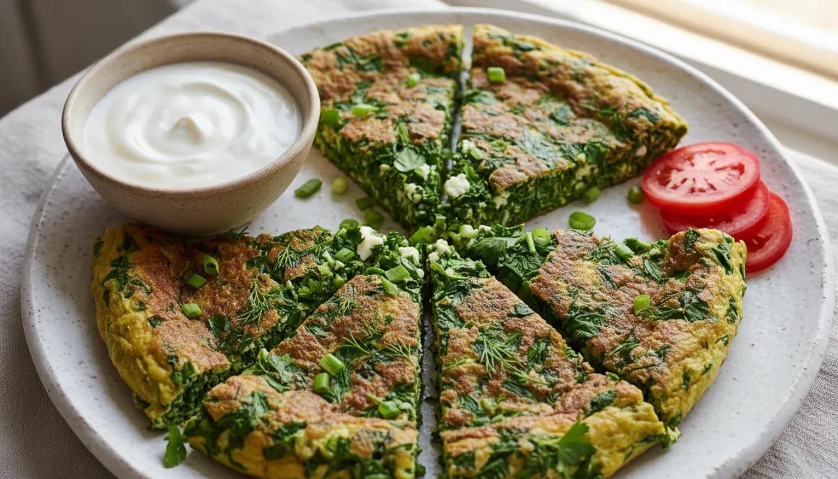 Azerbaijani Yogurt and Herb Omelet (Kuku)