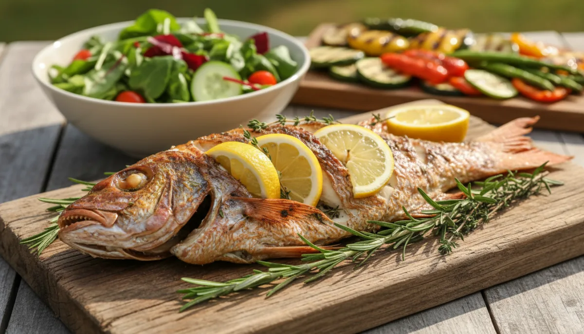 Grilled Whole Snapper with Zesty Lemon and Fresh Herbs