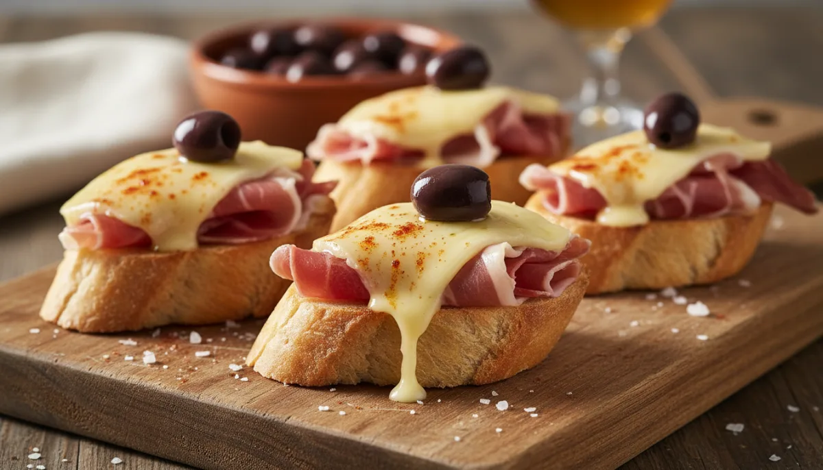 Pintxos Baske me Proshutë të Thartë dhe Djathë Idiazabal