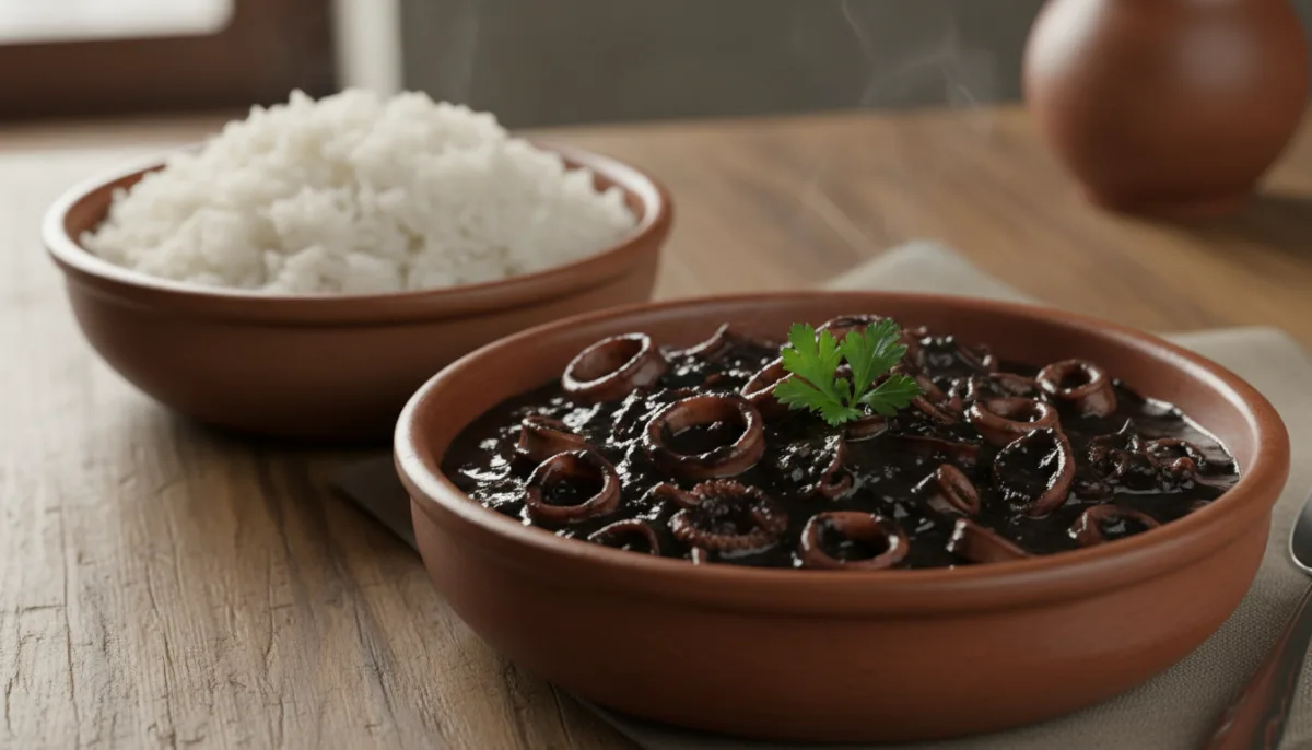 Basque Txipirones en su Tinta (Squid in its Own Ink) with Rice