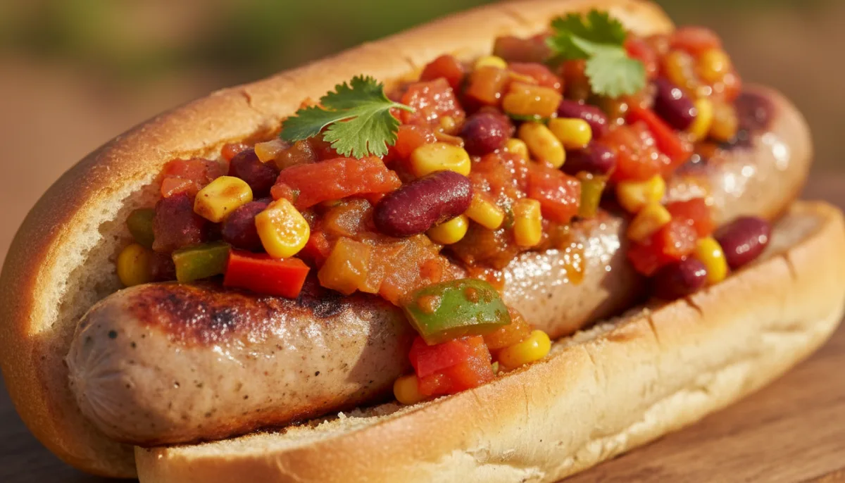 Boerewors Roll with Zesty Chakalaka