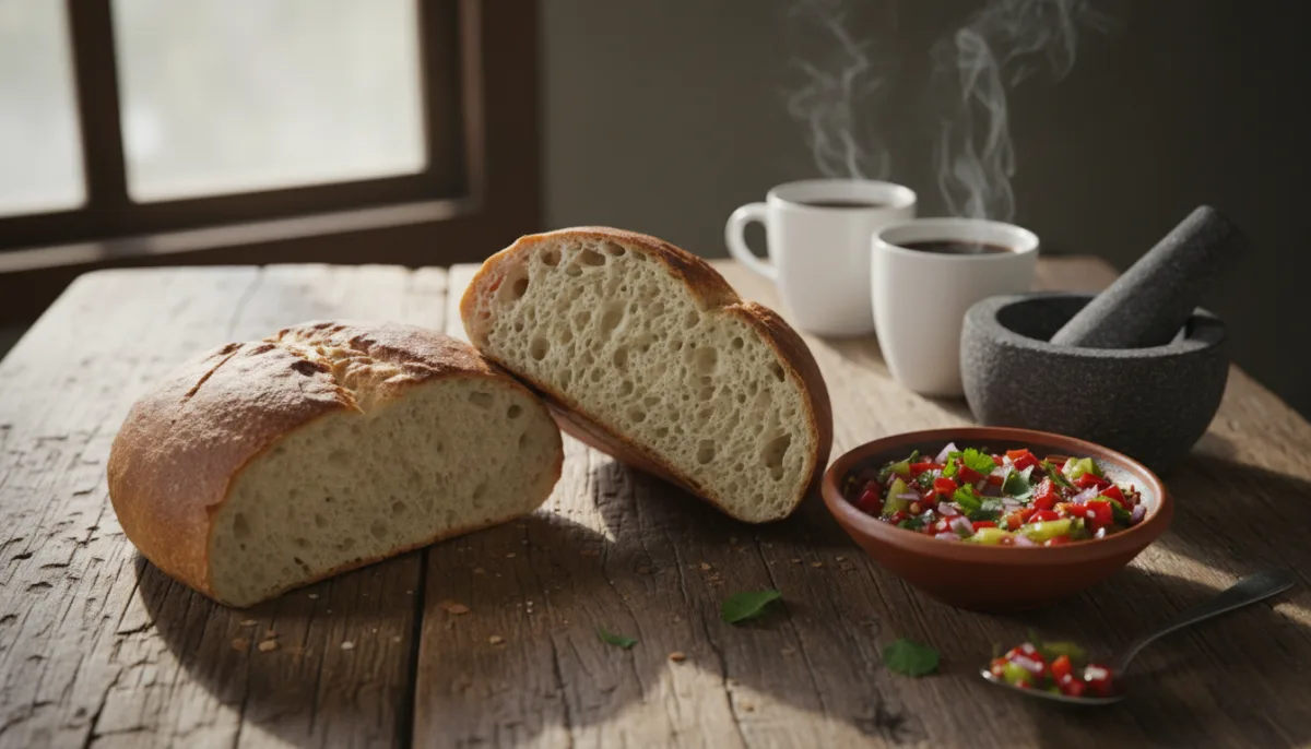 Bolivian Marraqueta with Llajwa and Coffee: A Traditional Breakfast