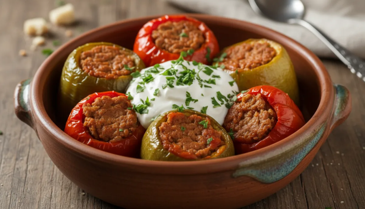 Bosnische Dolma (Gefülltes Gemüse) mit Sauerrahm