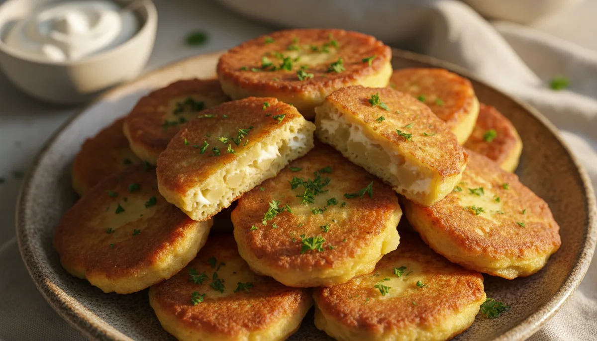 Uštipci Boshnjakë me Patate dhe Djathë (Uštipci sa Sirom i Krompirom)