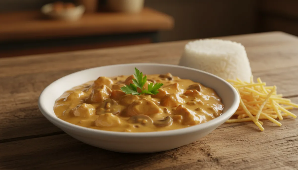 Brazilian Chicken Stroganoff (Estrogonofe de Frango)