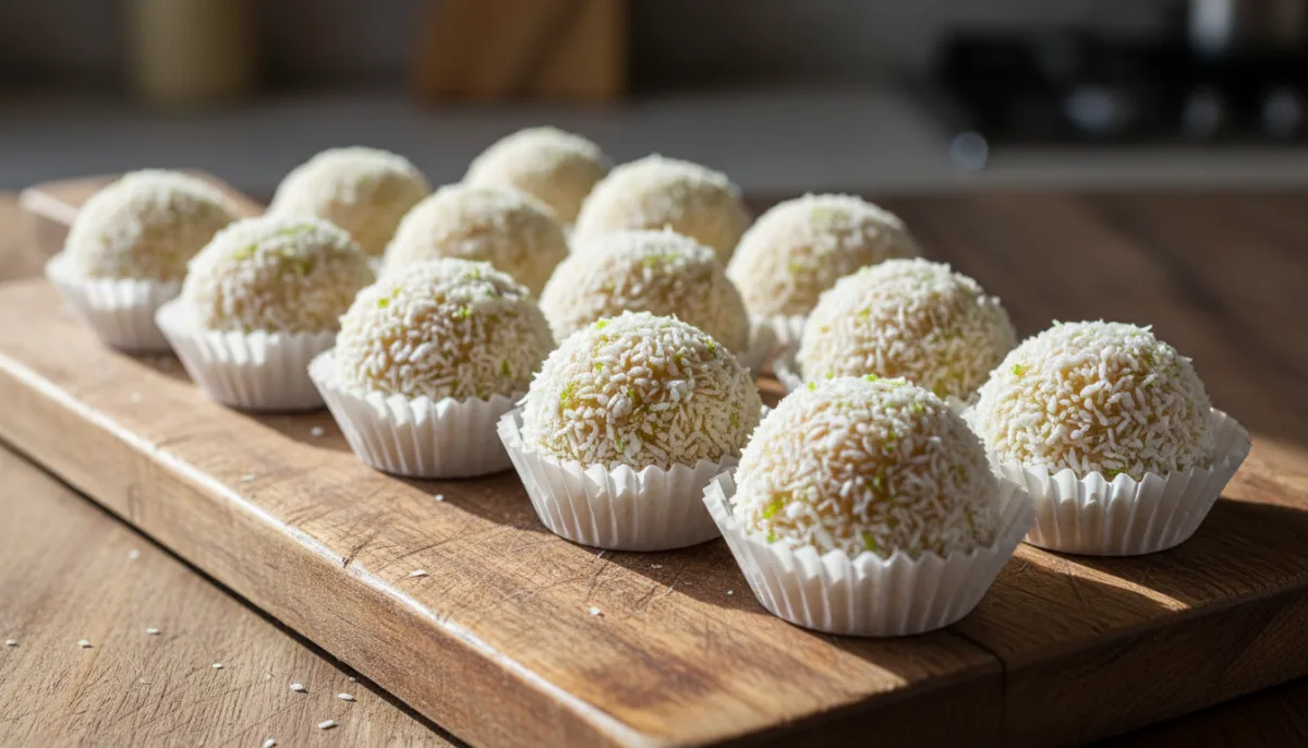 Brigadeiros Brasileños de Coco y Lima