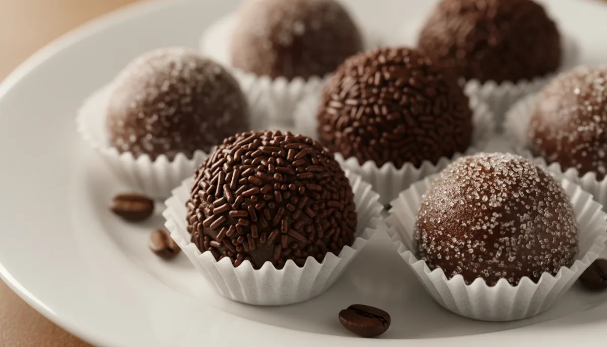 Brigadeiros Brasileños de Café
