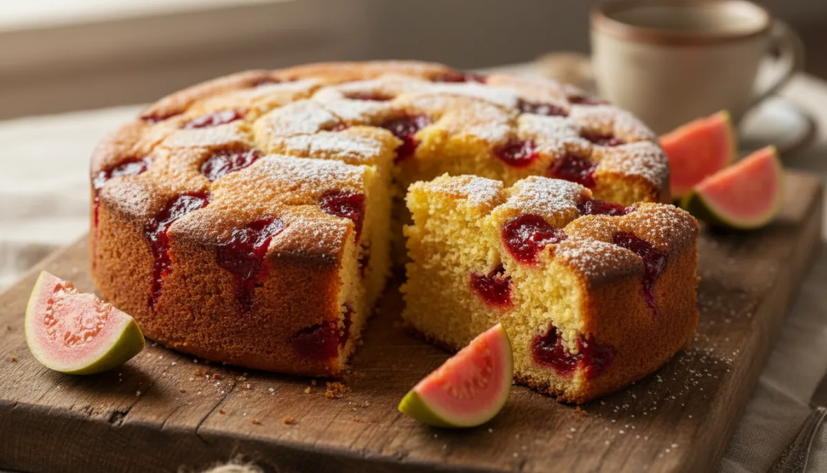 Brazilian Cornmeal Cake with Guava Paste