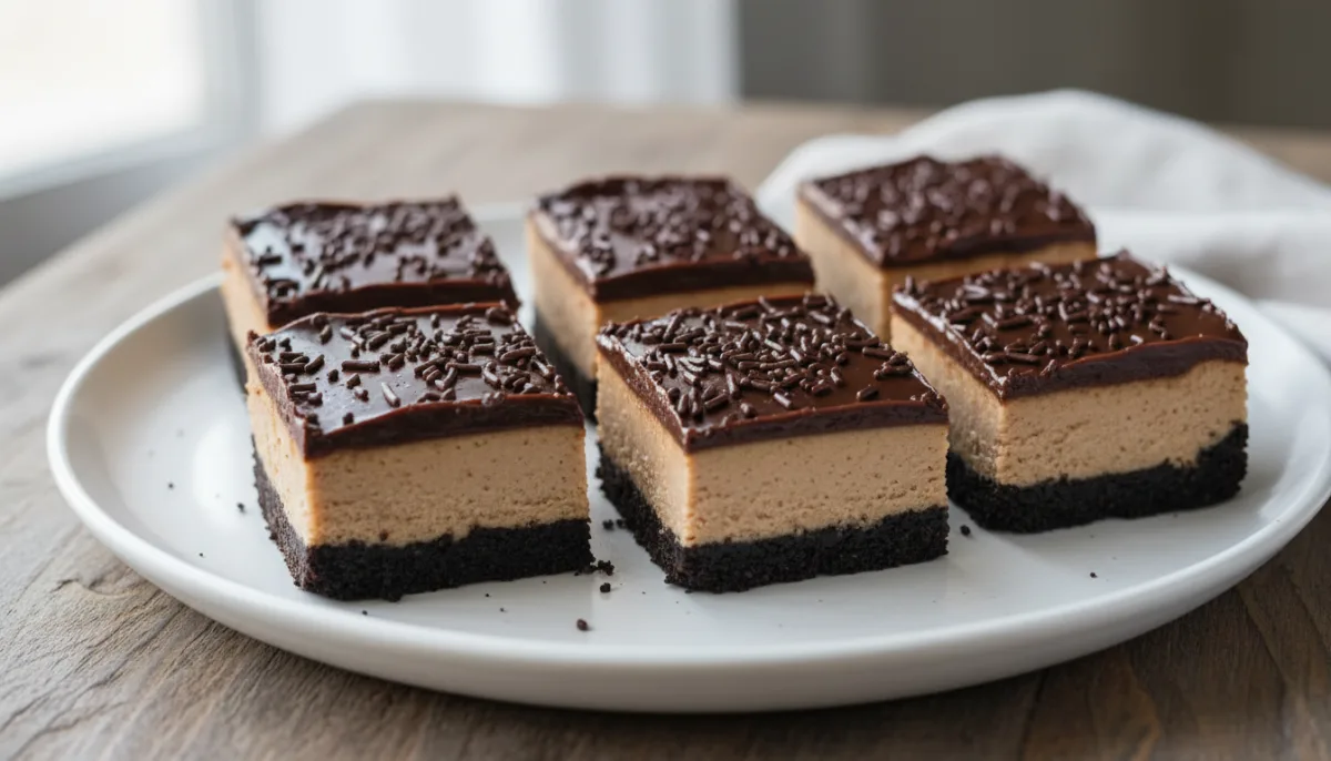 Barras de Cheesecake Brigadeiro