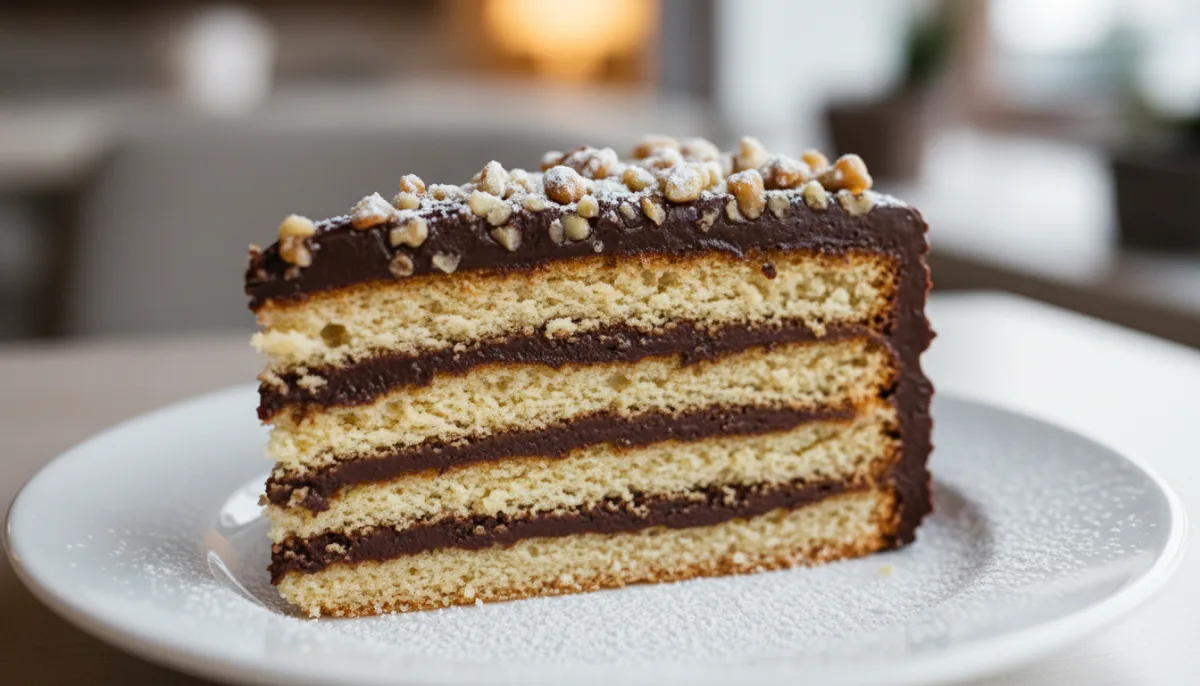 Bolo Garash Búlgaro com Ganache de Chocolate e Nozes