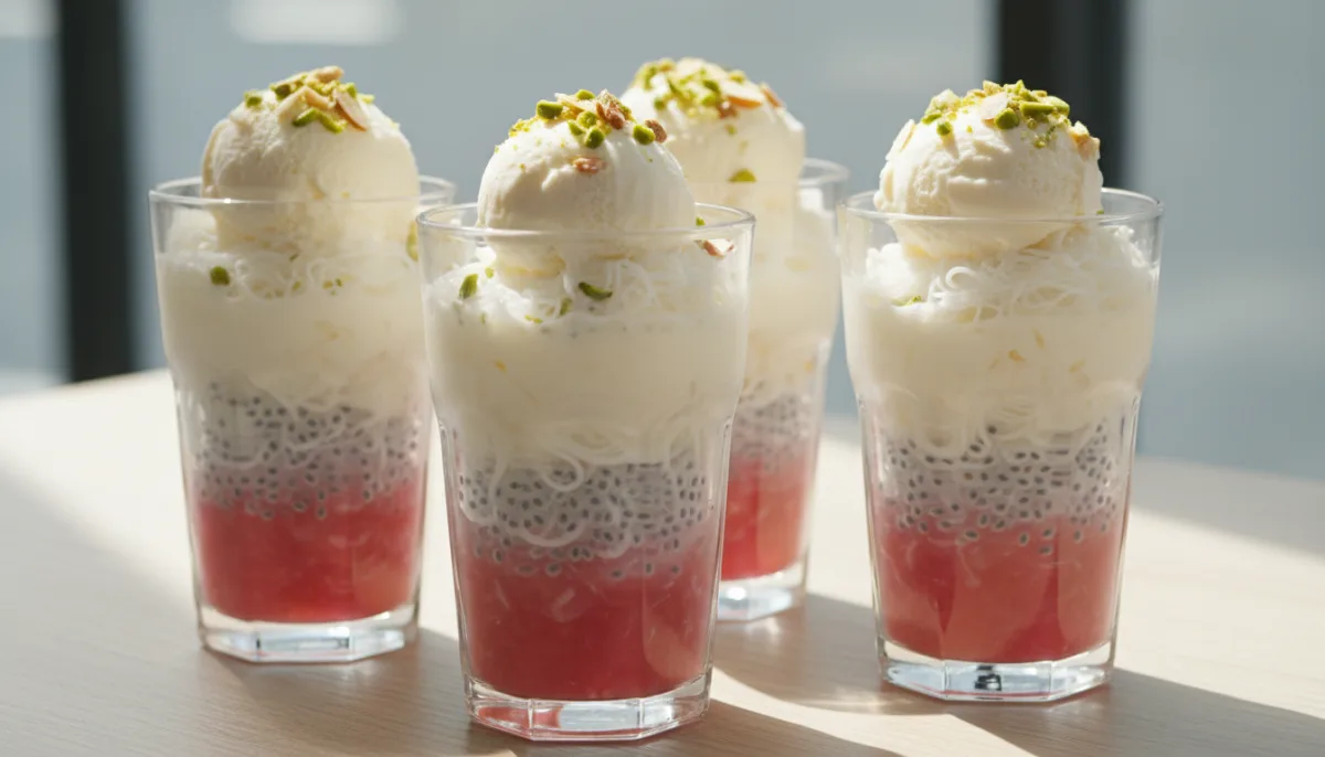 Burmese Hpaluda: A Refreshing Ice Cream & Basil Seed Dessert