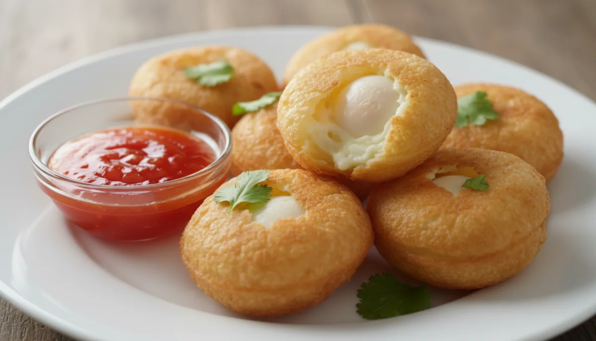 Burmese Mont Lin Ma Yay (Quail Egg Fritters) with Sweet Chili Sauce