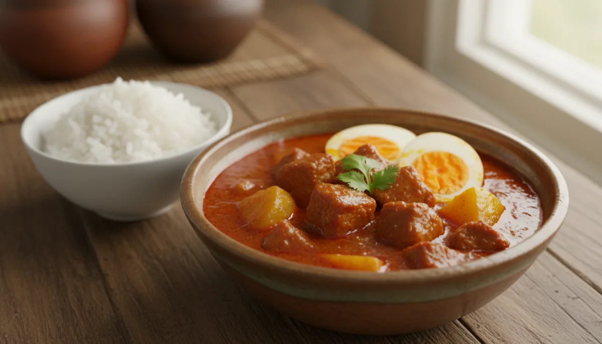 Burmese Wet Thar Si Pyann: Pork Curry with Potatoes and Hard-Boiled Eggs