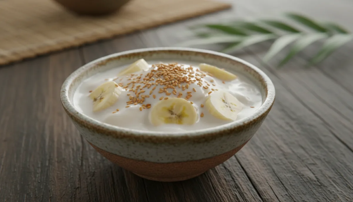 Pudín Camboyano de Plátano y Leche de Coco (Chek Ktis)