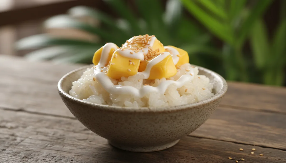 Arroz Pegajoso Camboyano con Yaca y Leche de Coco