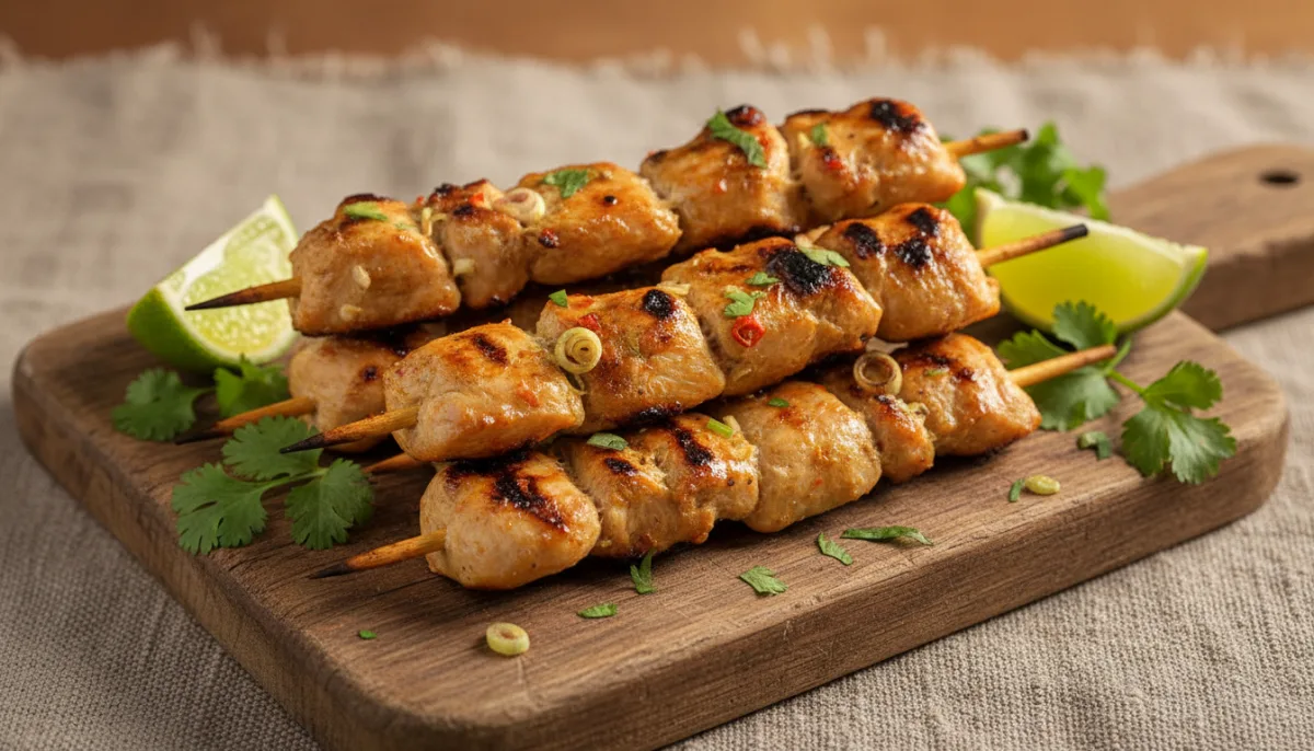 Cambodian Lemongrass Chicken Skewers