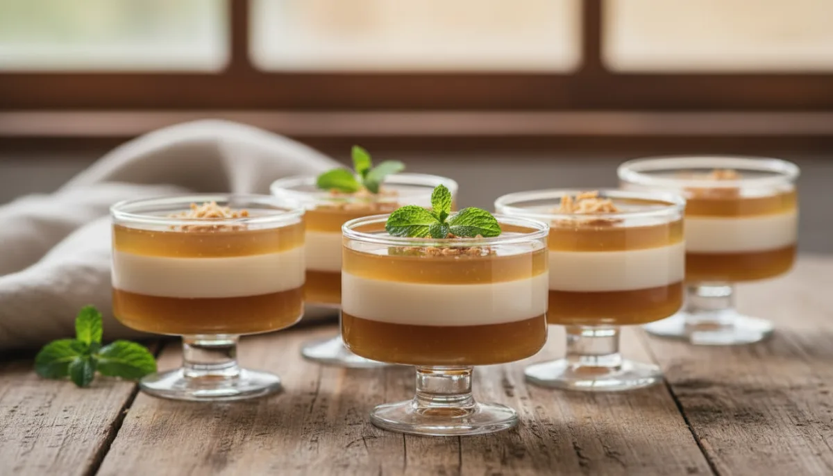 Gelatina Camboyana de Azúcar de Palma y Leche de Coco (Bok L'hong)