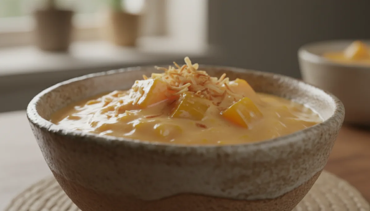 Pudín Camboyano de Calabaza y Leche de Coco (Num Ple Ay)