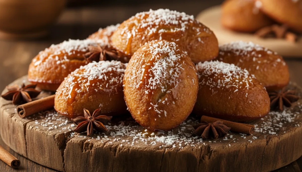 Cape Malay Koesisters: Spiced Doughnuts with Coconut
