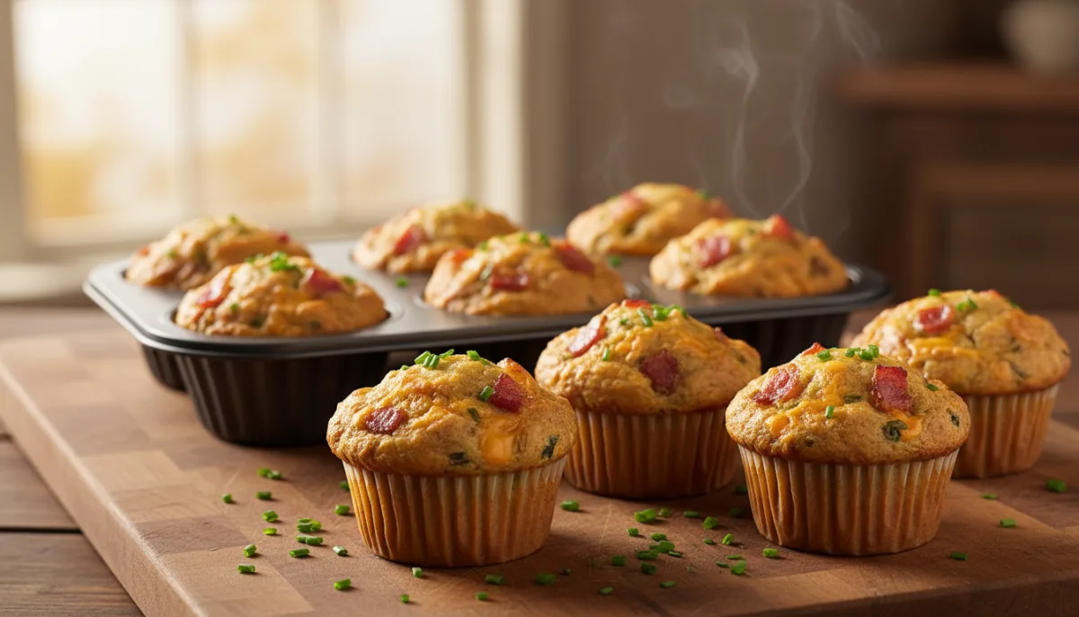 Cheesy Bacon and Egg Breakfast Muffins