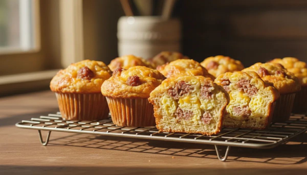Cheesy Sausage and Egg Breakfast Muffins